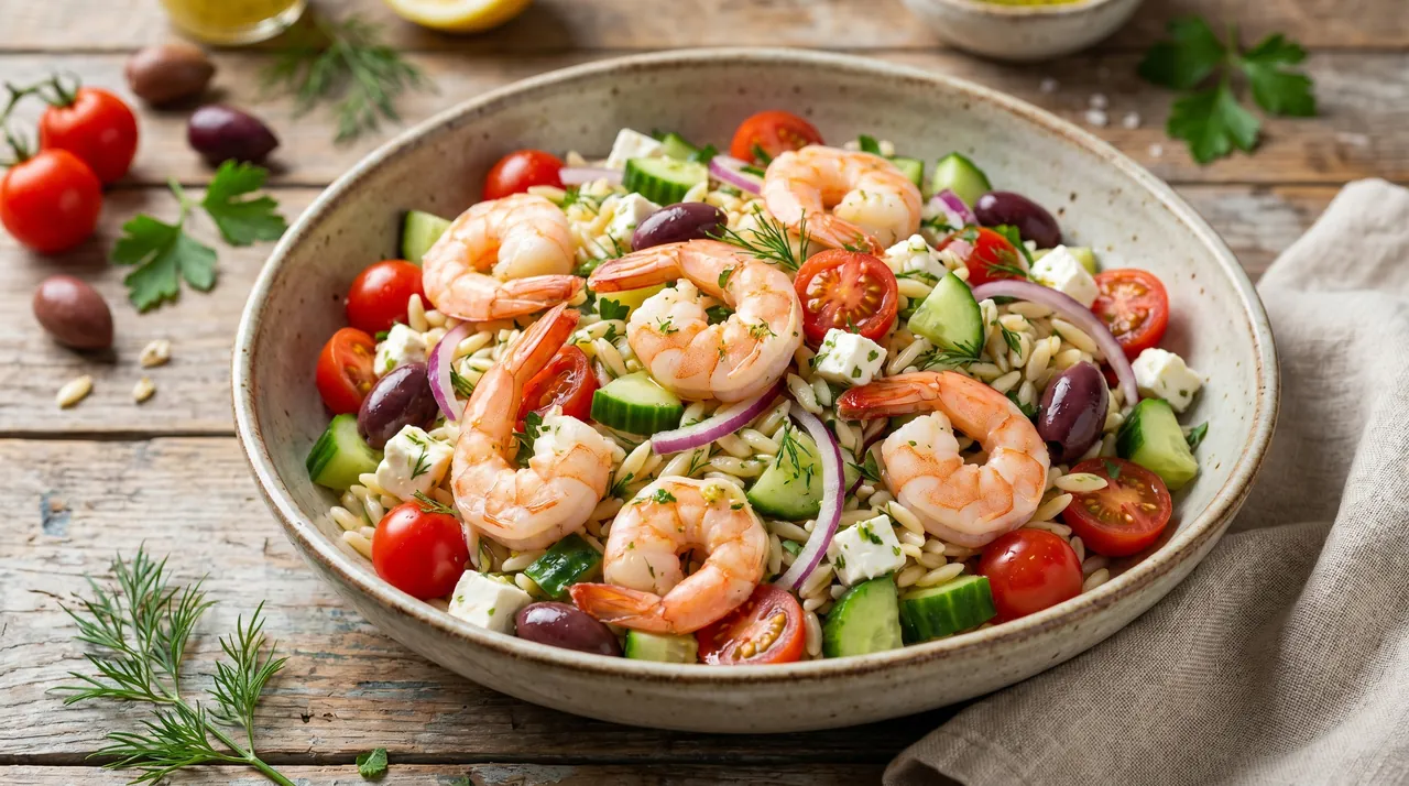 Garnalen Orzo Salade
