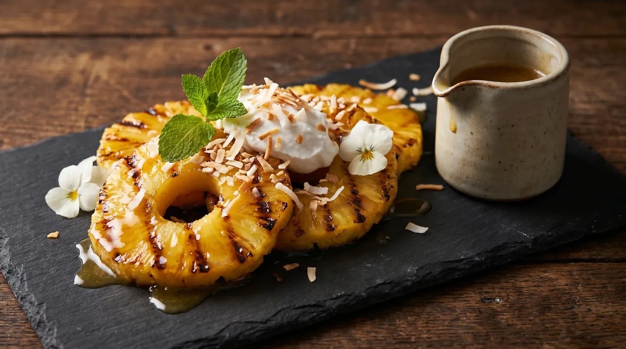 Gegrilde Ananas met Kokos & Rum