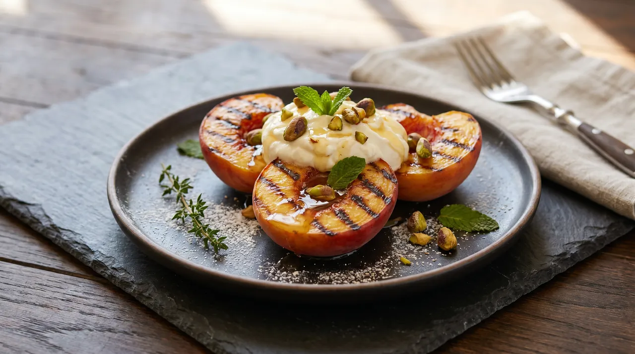 Gegrilde Perziken met Mascarpone