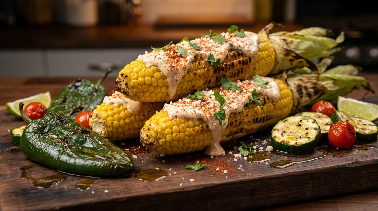 Mexicaanse Gegrilde Mais met Knoflook Mayo