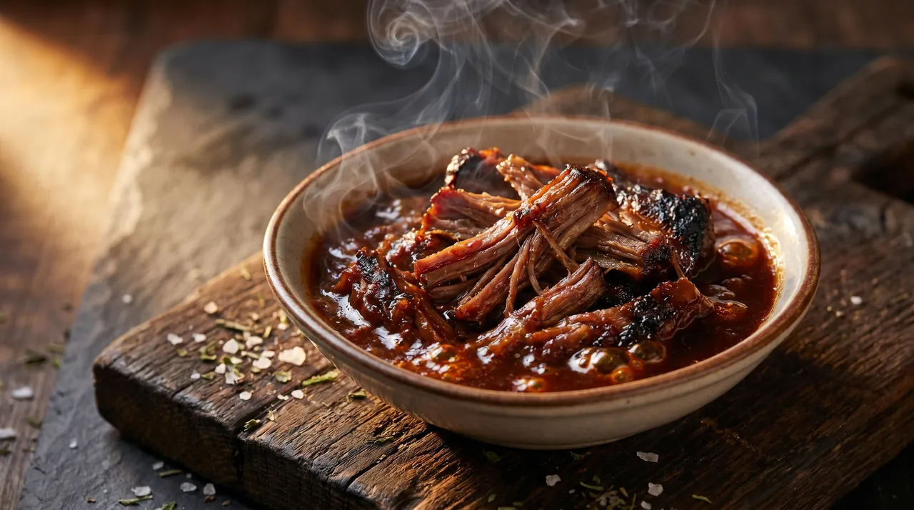 Pulled Beef met BBQ Saus