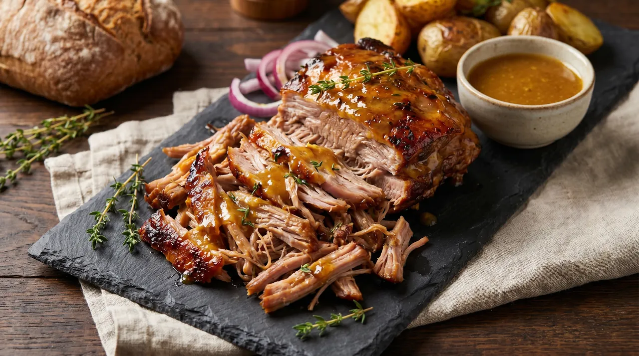 Pulled Pork met Honing Mosterd Glazuur